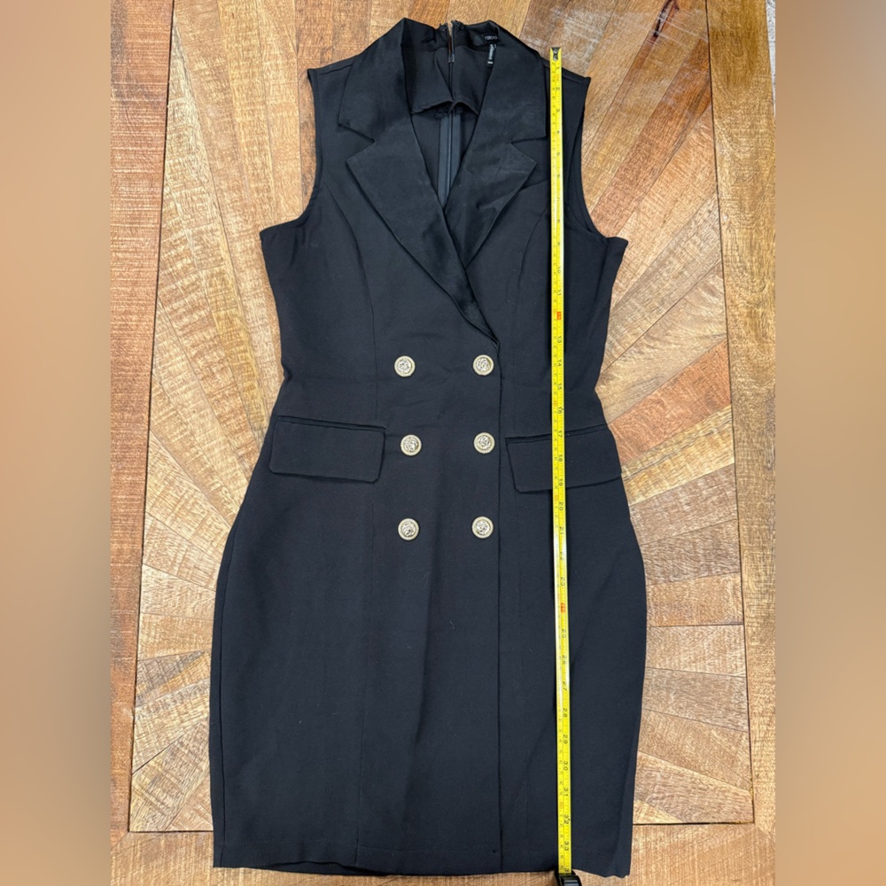 Forever 21 Black Double-Breasted Dress